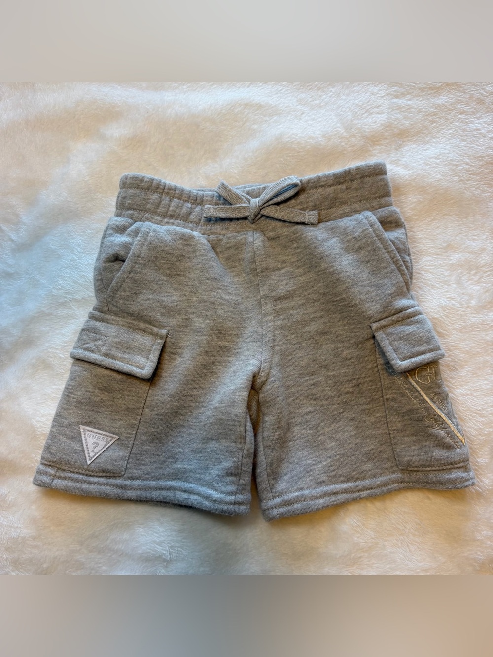 GUESS Kids Gray Fleece Cargo Sweat Shorts 2T